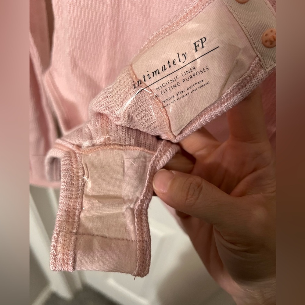 SOLD FREE PEOPLE SLOANE NWT $58 PINK NECTAR LONGSLEEVE BODYSUIT TOP SIZE SMALL - Picture 7 of 10